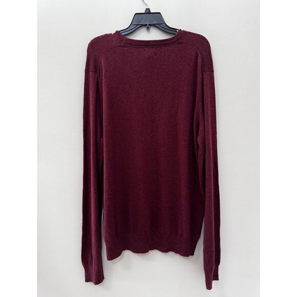 14th union burgundy crewneck pullover sweater size large - Picture 2 of 3